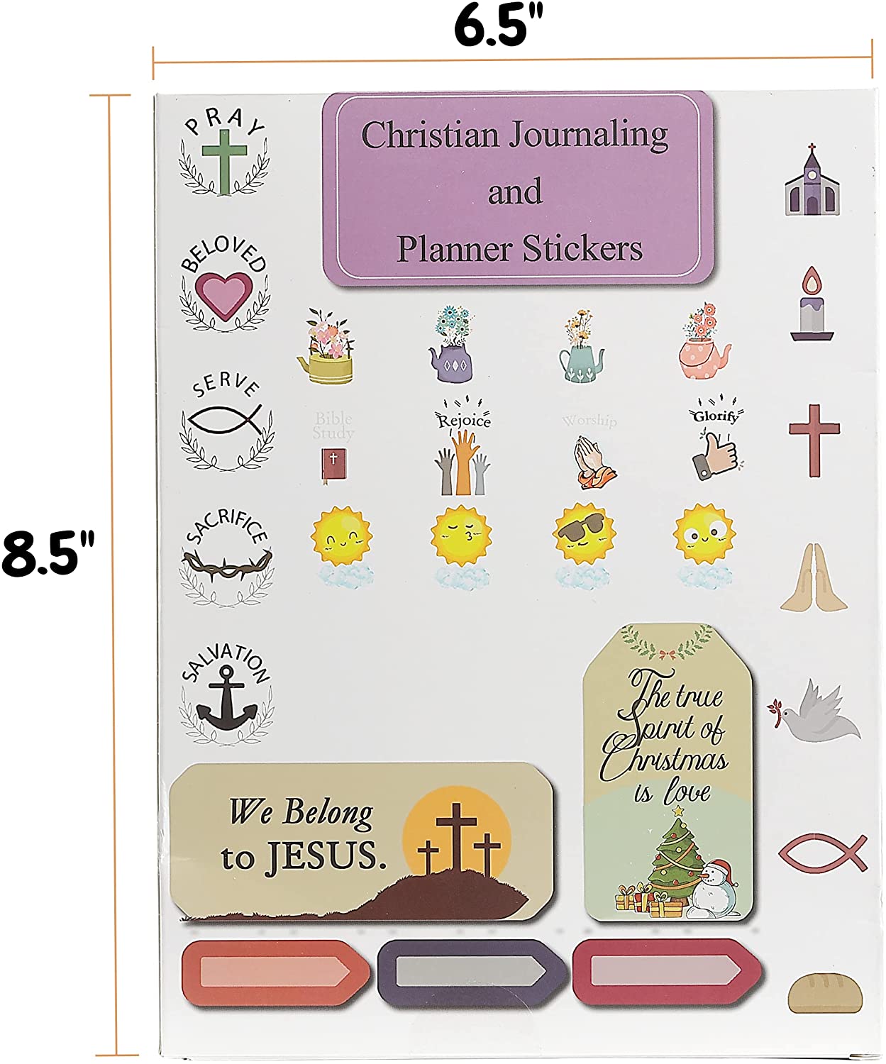 Mr. Pen- Christian Journaling Stickers, 31 Sheets, 1034 pcs - Mr. Pen Store